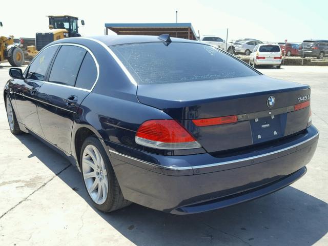 WBAGN63464DS47701 - 2004 BMW 745 LI BLUE photo 3