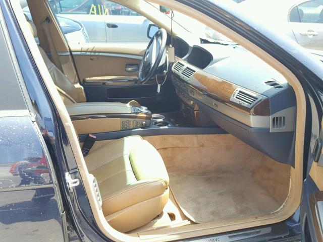 WBAGN63464DS47701 - 2004 BMW 745 LI BLUE photo 5