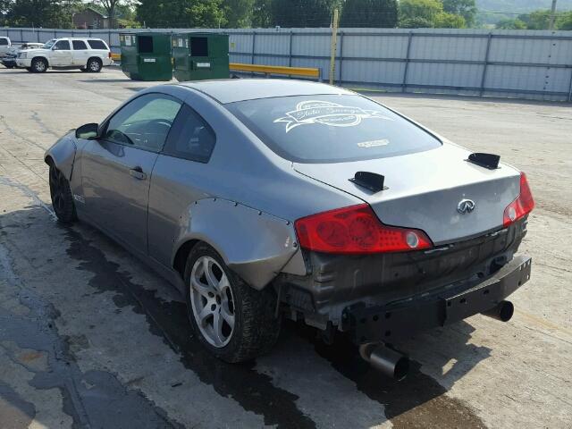 JNKCV54E25M408919 - 2005 INFINITI G35 GRAY photo 3