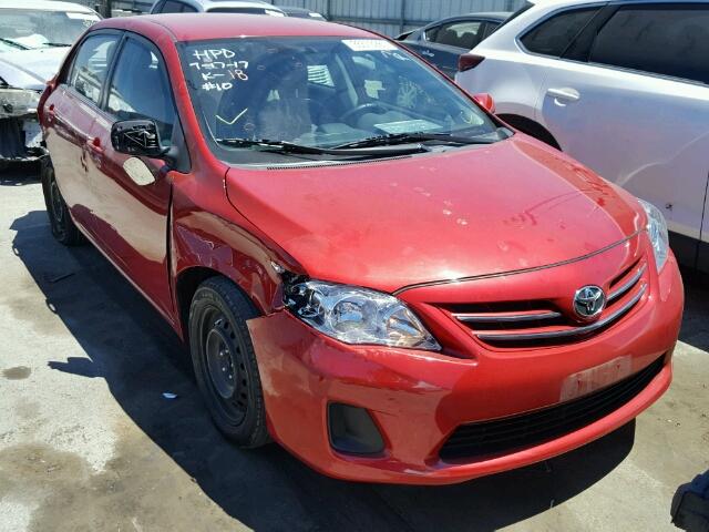 2T1BU4EE4DC094596 - 2013 TOYOTA COROLLA BA RED photo 1