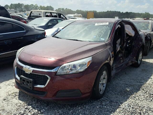 1G11C5SL8FF107280 - 2015 CHEVROLET MALIBU 1LT BURGUNDY photo 2