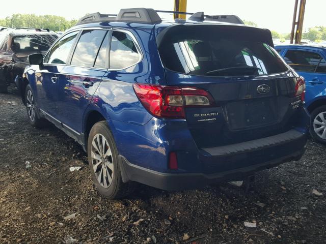 4S4BSALC8G3260164 - 2016 SUBARU OUTBACK 2. BLUE photo 3