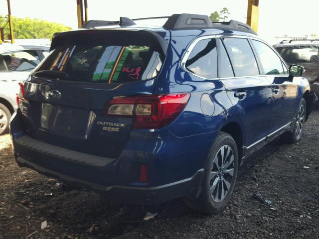 4S4BSALC8G3260164 - 2016 SUBARU OUTBACK 2. BLUE photo 4