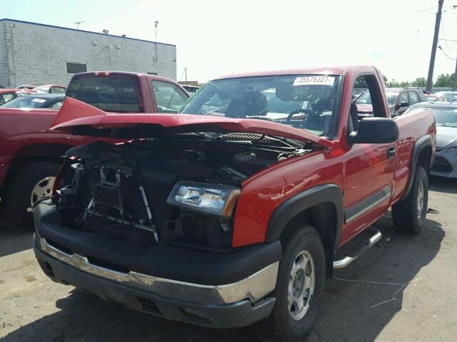 1GCEK14T04Z303405 - 2004 CHEVROLET SILVERADO ORANGE photo 2