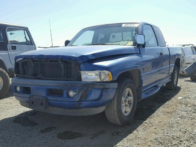 3B7HC13Y7VG822198 - 1997 DODGE RAM 1500 BLUE photo 2