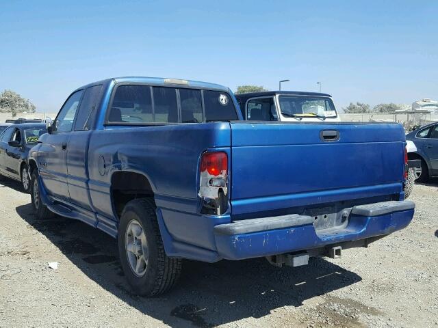 3B7HC13Y7VG822198 - 1997 DODGE RAM 1500 BLUE photo 3