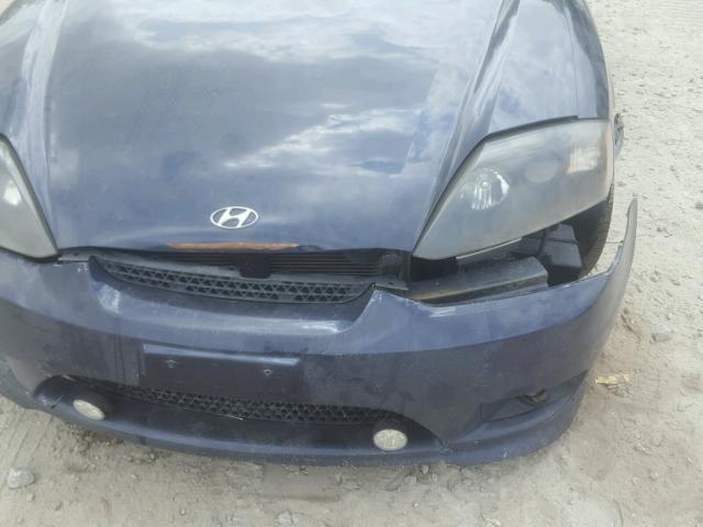 KMHHM65D46U199217 - 2006 HYUNDAI TIBURON GS BLUE photo 9