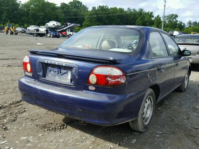 KNAFB1218X5771378 - 1999 KIA SEPHIA BAS BLUE photo 4