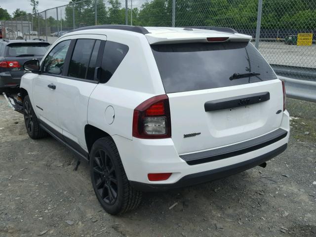1C4NJCBAXFD296768 - 2015 JEEP COMPASS SP WHITE photo 3