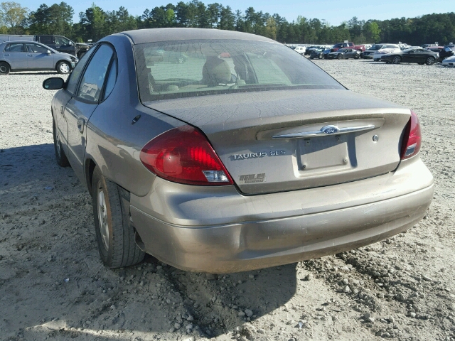 1FAFP552X2G273413 - 2002 FORD TAURUS SES BEIGE photo 3