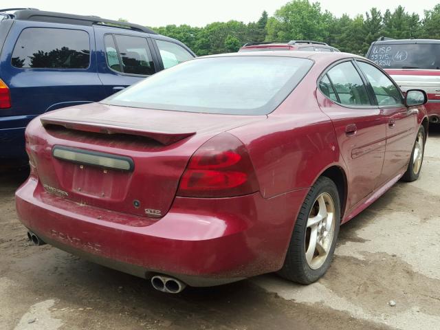 2G2WR524441189442 - 2004 PONTIAC GRAND PRIX MAROON photo 4