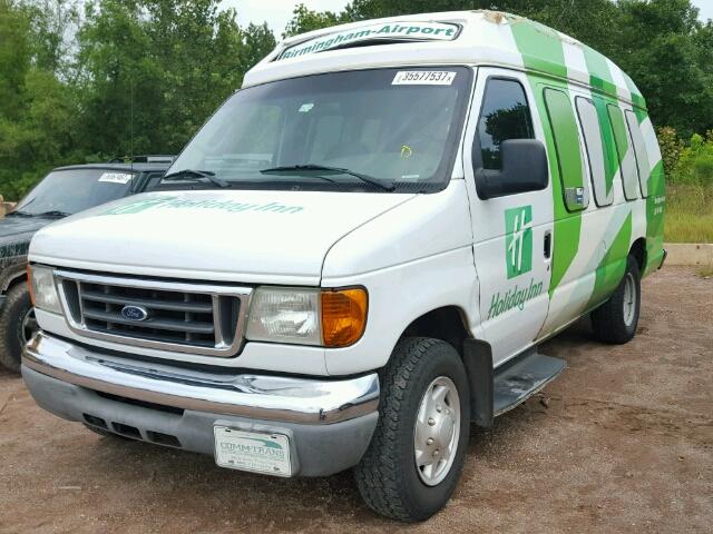 1FDNS24L57DB19886 - 2007 FORD ECONOLINE WHITE photo 2