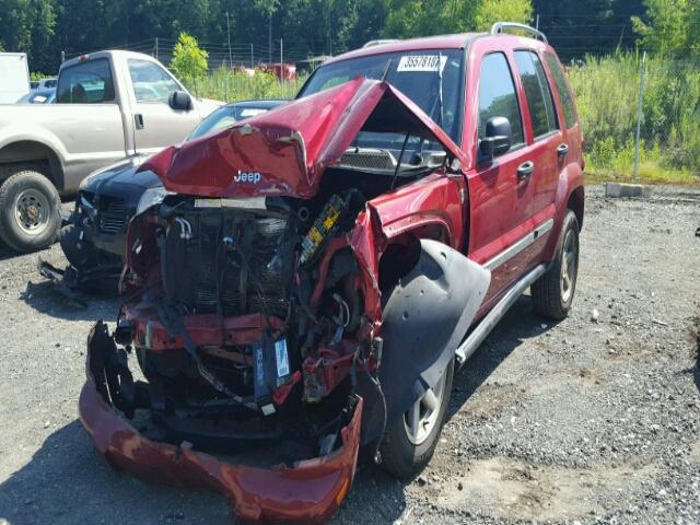 1J4GL58K47W510636 - 2007 JEEP LIBERTY LI RED photo 2