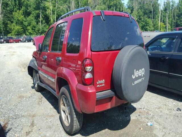 1J4GL58K47W510636 - 2007 JEEP LIBERTY LI RED photo 3