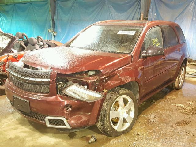 2CNDL737586028353 - 2008 CHEVROLET EQUINOX SP MAROON photo 2