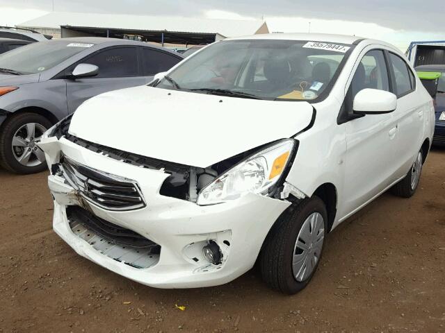 ML32F3FJ7HHF06355 - 2017 MITSUBISHI MIRAGE WHITE photo 2