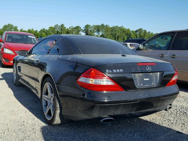 WDBSK71F57F120171 - 2007 MERCEDES-BENZ SL 550 BLACK photo 3