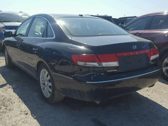 KMHFC46F58A255135 - 2008 HYUNDAI AZERA SE BLACK photo 3