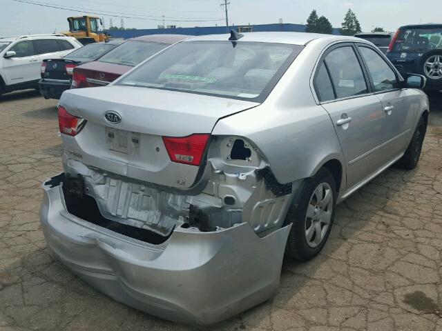 KNAGE228395321462 - 2009 KIA OPTIMA LX SILVER photo 4