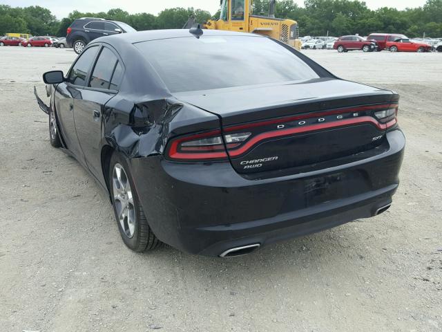 2C3CDXJG7HH599383 - 2017 DODGE CHARGER SX BLACK photo 3