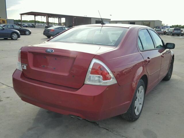 3FAHP06Z38R159164 - 2008 FORD FUSION S RED photo 4