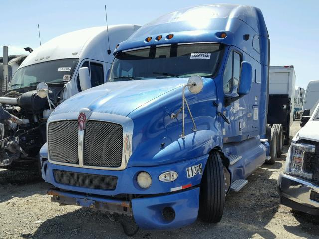 1XKTD49X29J240154 - 2009 KENWORTH CONSTRUCTI BLUE photo 2