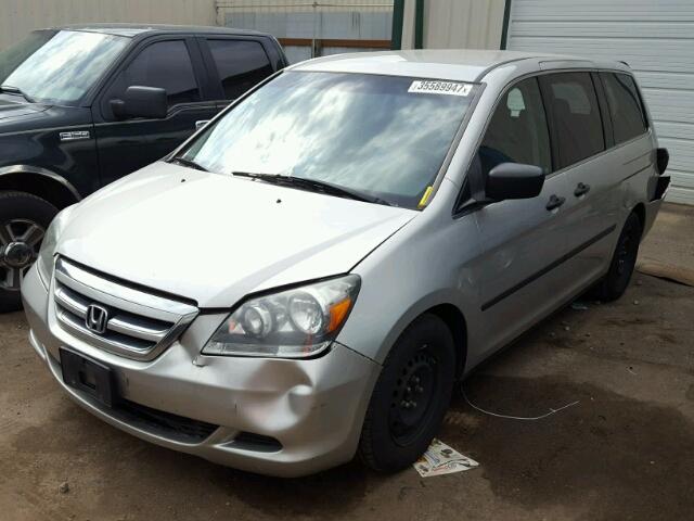 5FNRL38227B054286 - 2007 HONDA ODYSSEY LX SILVER photo 2