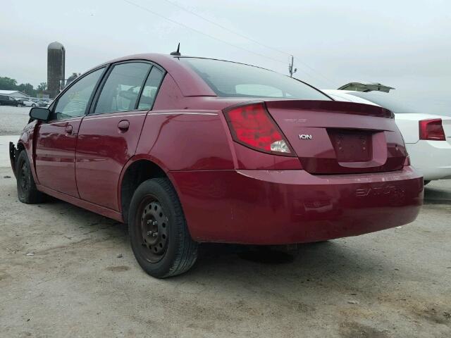 1G8AJ55F57Z178112 - 2007 SATURN ION LEVEL RED photo 3