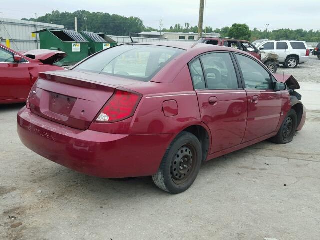1G8AJ55F57Z178112 - 2007 SATURN ION LEVEL RED photo 4