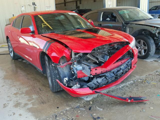 2C3CDXHG5EH155923 - 2014 DODGE CHARGER SX RED photo 1
