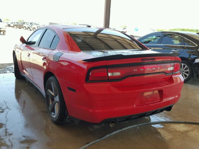 2C3CDXHG5EH155923 - 2014 DODGE CHARGER SX RED photo 3