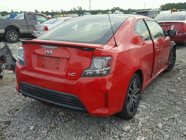 JTKJF5C73E3088582 - 2014 TOYOTA SCION TC RED photo 4