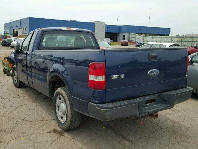 1FTRF12218KF00792 - 2008 FORD F150 BLUE photo 3