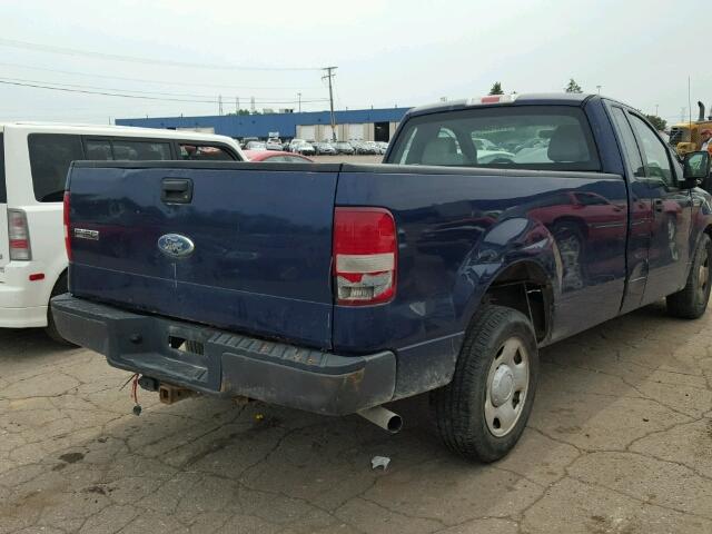 1FTRF12218KF00792 - 2008 FORD F150 BLUE photo 4