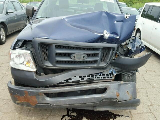 1FTRF12218KF00792 - 2008 FORD F150 BLUE photo 7