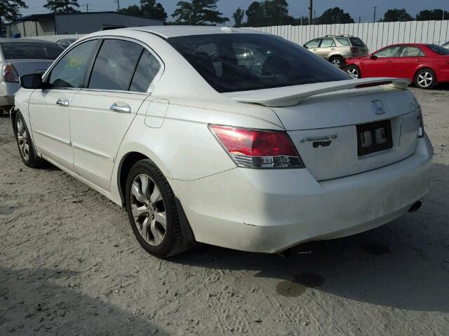 1HGCP36868A068947 - 2008 HONDA ACCORD EXL WHITE photo 3