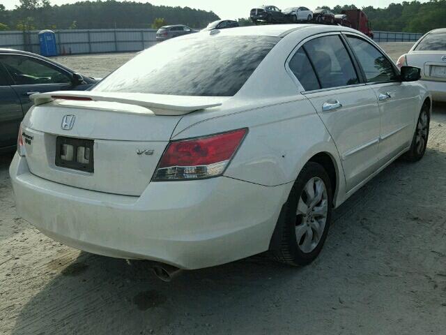 1HGCP36868A068947 - 2008 HONDA ACCORD EXL WHITE photo 4