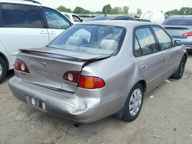 2T1BR12E21C424199 - 2001 TOYOTA COROLLA CE GRAY photo 4