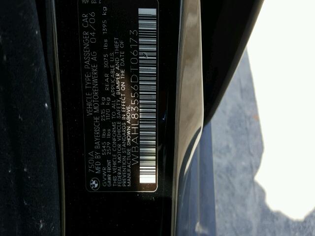 WBAHL83556DT06173 - 2006 BMW 750 I BLACK photo 10