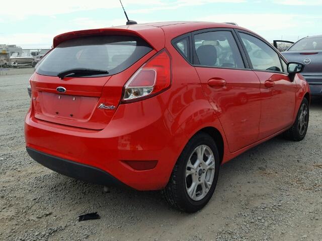 3FADP4EJ3EM160311 - 2014 FORD FIESTA SE RED photo 4