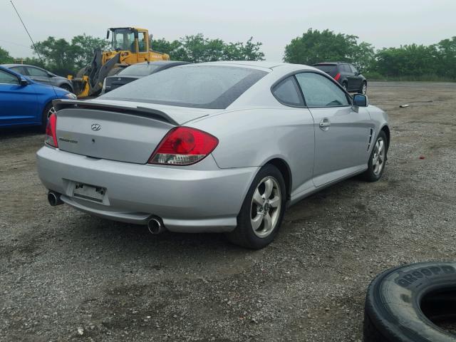 KMHHM65D16U227684 - 2006 HYUNDAI TIBURON GS SILVER photo 4