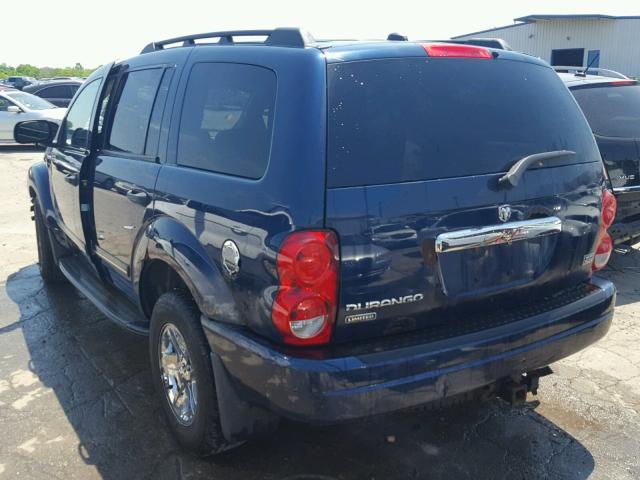 1D8HB58D85F509535 - 2005 DODGE DURANGO LI BLUE photo 3