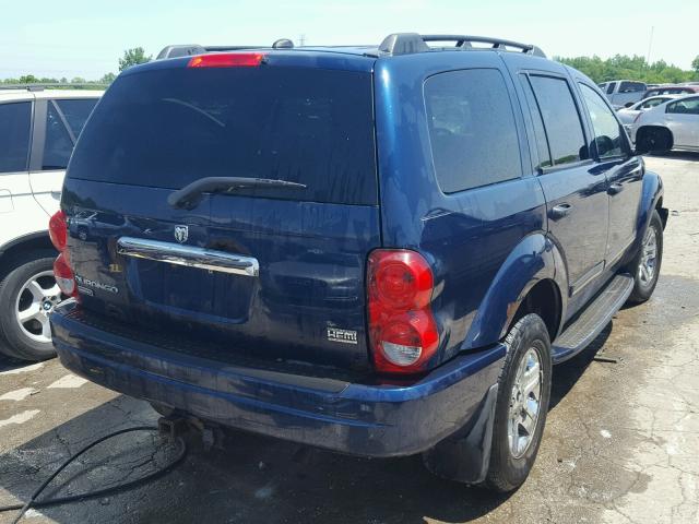 1D8HB58D85F509535 - 2005 DODGE DURANGO LI BLUE photo 4