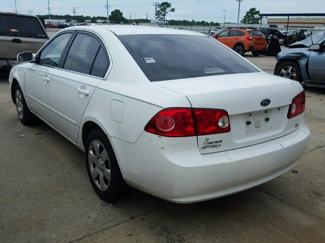 KNAGE123085264814 - 2008 KIA OPTIMA WHITE photo 3