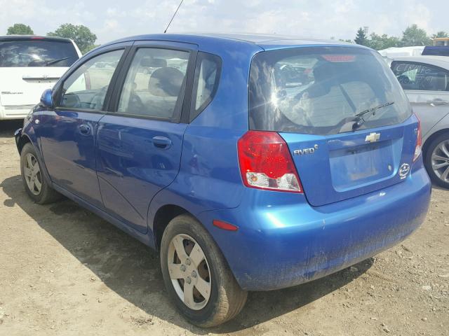 KL1TD66628B250153 - 2008 CHEVROLET AVEO BASE Mavi foto 3