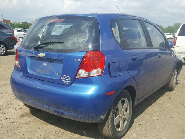 KL1TD66628B250153 - 2008 CHEVROLET AVEO BASE Mavi foto 4