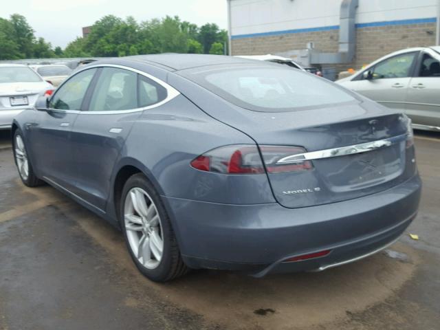 5YJSA1H17EFP40761 - 2014 TESLA MODEL S GRAY photo 3
