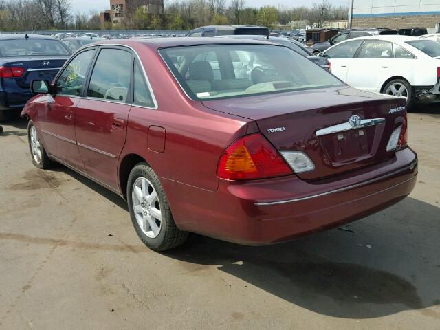 4T1BF28BXYU111891 - 2000 TOYOTA AVALON XL BURGUNDY photo 3