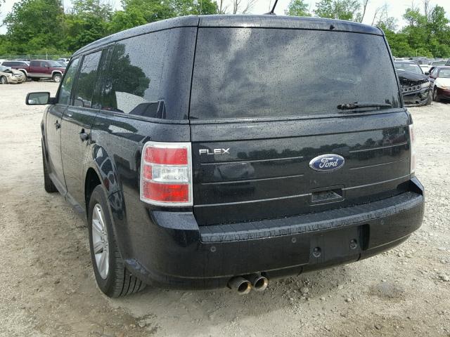 2FMGK5BC4BBD06628 - 2011 FORD FLEX SE BLACK photo 3