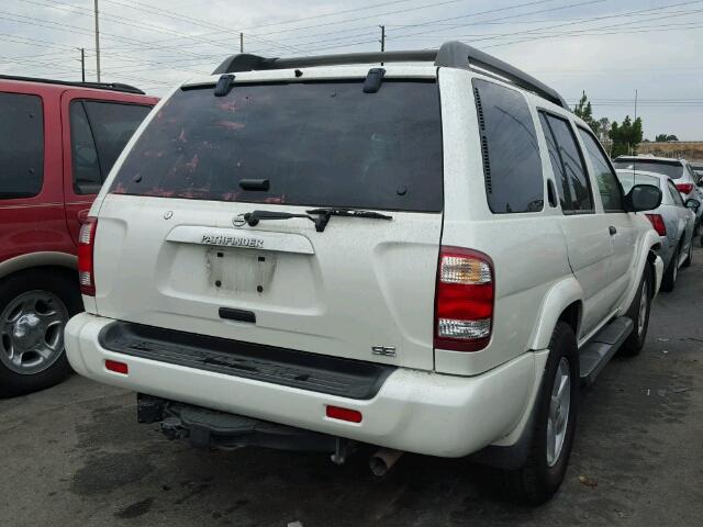 JN8DR09X22W667308 - 2002 NISSAN PATHFINDER WHITE photo 4